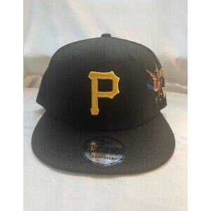 New Era 9Fifty MLB Pittsburgh Pirates City Art Snapback Hat Black / Yellow NWT